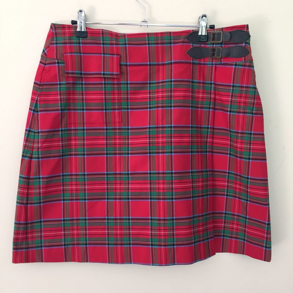 Lilly Pulitzer Red Plaid Mini Skirt